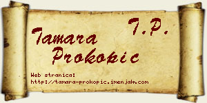 Tamara Prokopić vizit kartica